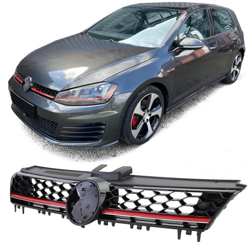 Grelha Frontal Preto Brilhante VW Golf 7 12-17 GTI