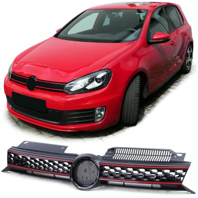 Grelha Frontal Preto Brilhante VW Golf 6 GTI 08-13