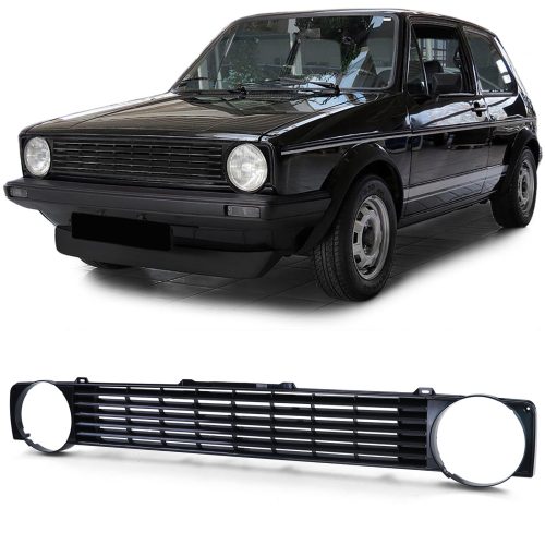 Grelha Frontal Preta VW Golf 1 + Cabrio + Caddy