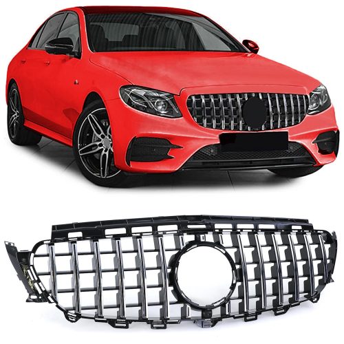 Grelha Frontal Preta Brilhante / Cromada Mercedes E W213 S213 C238 A238