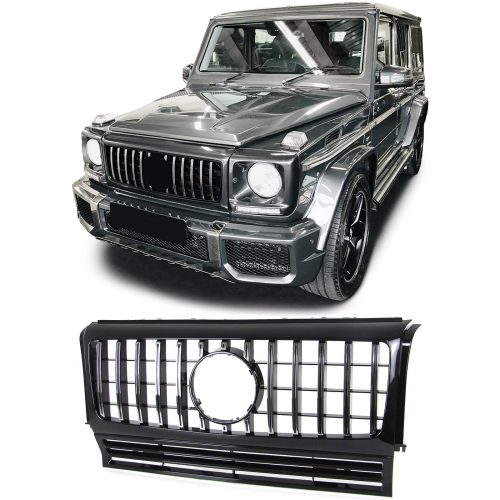 Grelha Frontal Preta Brilhante / Cromada Mercedes G Klasse W463 90-18
