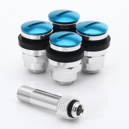 Set of Flat aluminum air valves JR v1 - Azul