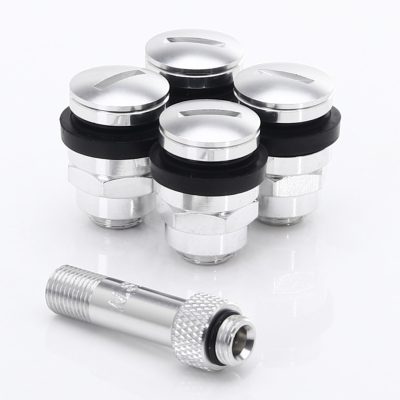 Set of Flat aluminum air valves JR v1 - Prateado.