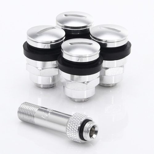 Set of Flat aluminum air valves JR v1 - Prateado.