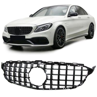 Grelha Frontal Preta Brilhante Mercedes C Klasse W205 S205 14-18