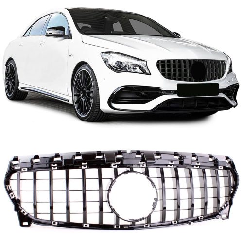Grelha Frontal Preta Brilhante Mercedes CLA C117 16-19