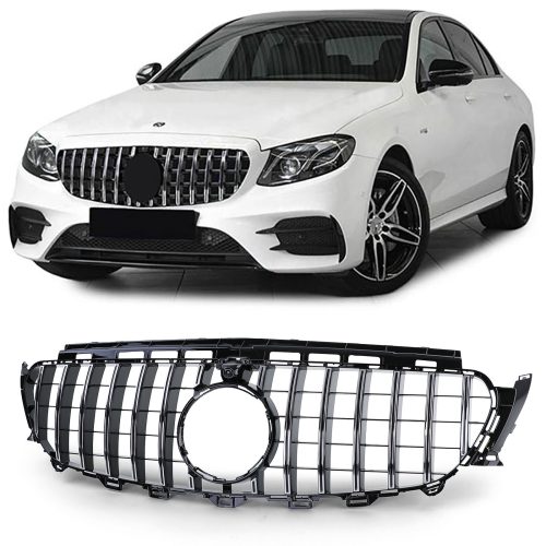 Grelha Frontal Preta Brilhante Mercedes E W213 S213 C238 A238 16-20