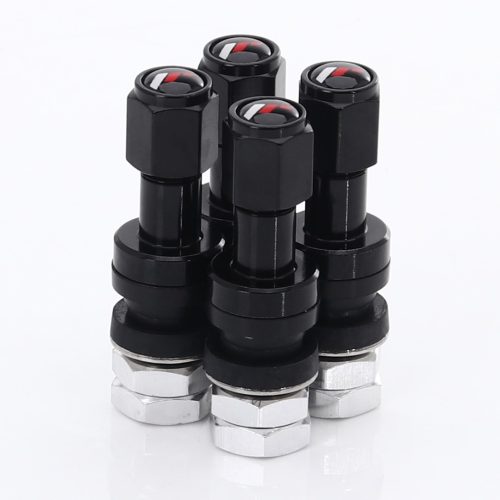 Set of Aluminum air valves JR v2 - Preto + logo