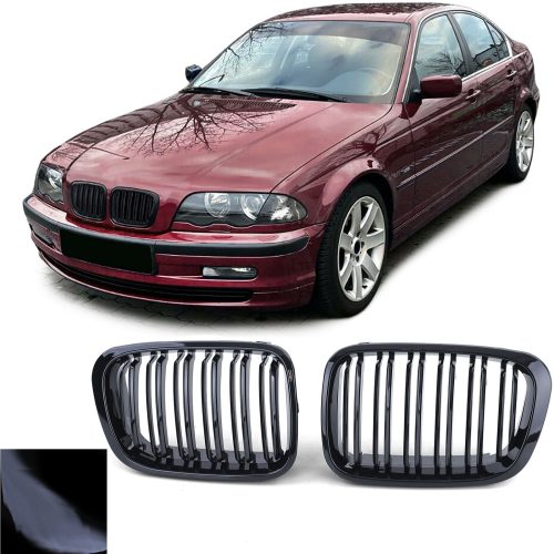 Grelha Frontal Preta Brilhante BMW 3er E46 98-01