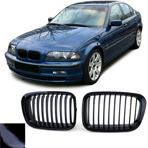 Grelha Frontal Preta Brilhante BMW 3er E46 98-02