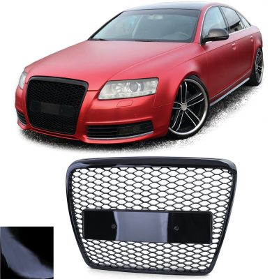 Grelha Frontal Preto Brilhante Audi A6 C6 4F 08-11