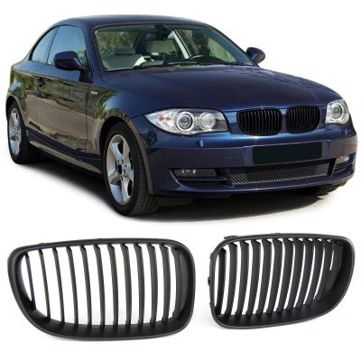 Grelha Frontal Preta Brilhante Mate BMW 1er E81 E82 E87 E88 07-12