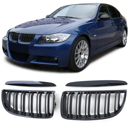 Grelha Frontal Preta Brilhante BMW 3er E90 E91 05-08