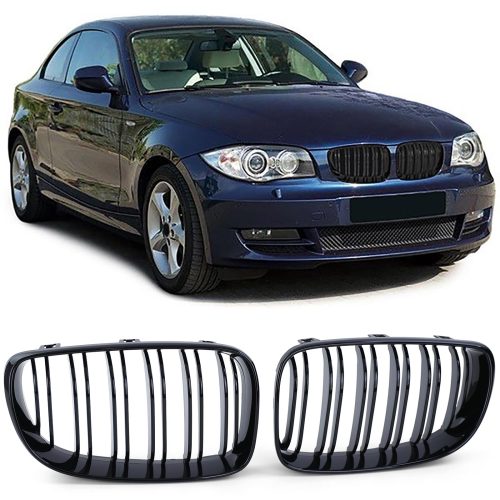 Grelha Frontal Preta Brilhante BMW E81 E82 E87 E88 LCI