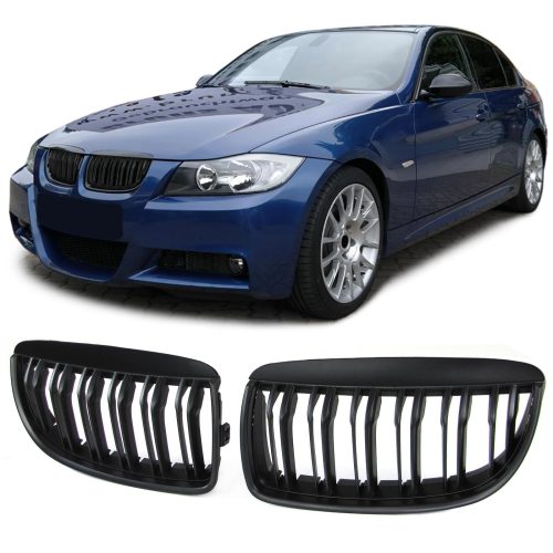 Grelha Frontal Preta Mate BMW 3er E90 E91 05-08