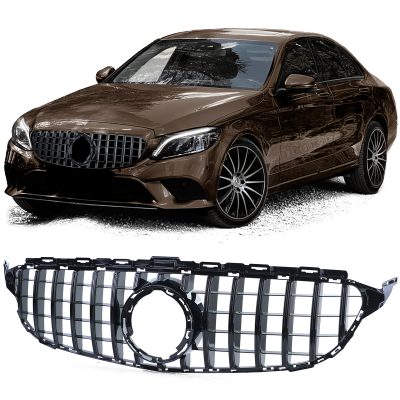 Grelha Frontal Preta Brilhnate Mercedes C Klasse W205 S205 18-21