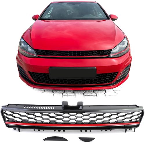 Grelha Frontal Preta Brilhante VW Golf 7 12-17 GTI