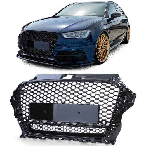Grelha Frontal Preto Brilhante Audi A3 8V 12-16