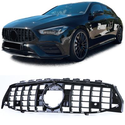 Grelha Frontal Preta Brilhante Mercedes CLA X118