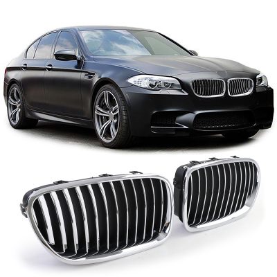 Grelha Frontal Preta Cromada BMW 5er F10 F11
