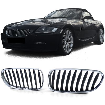 Grelha Frontal Preta Cromada BMW Z4 E85 E86 02-09