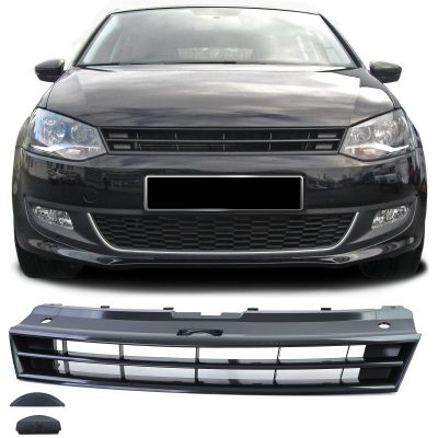 Grelha Frontal Preta Brilhante VW Polo 5 6R 6C 09-17