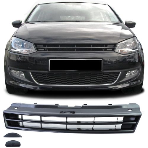 Grelha Frontal Preta Brilhante VW Polo 5 6R 6C 09-17