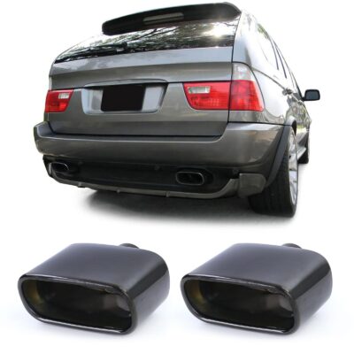 Ponteiras de Escape pretas Bmw X5 E53