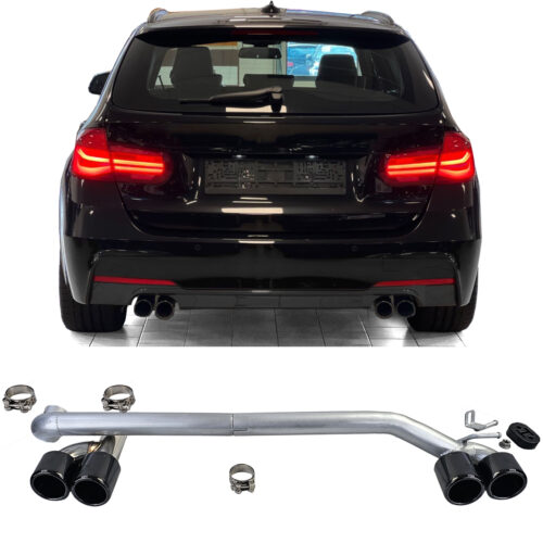 Ponteira de Escape Duplex Pretas Bmw F30 F31