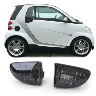 Piscas Latereis Led Pretos Smart Fortwo 451