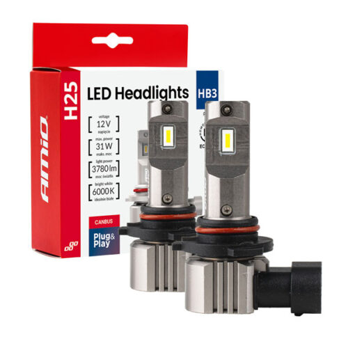 Lâmpadas LED Amio CANBUS HB3 HB4 6000K 12V – Pack Duo Blister