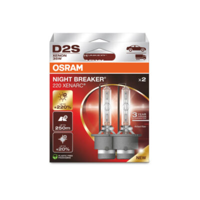 Lâmpadas Xenon OSRAM D2S 35w NIGHT BREAKER +220%