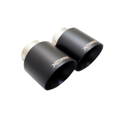 Ponteiras XFORCE 4" Matte Black Shadow (Par) - VW Golf GTI MK6 MK7 & Scirocco R