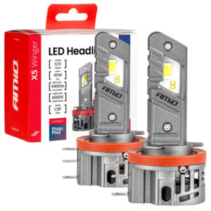 Lâmpadas LED H15 6000K 12V Amio – Pack Duo Blister