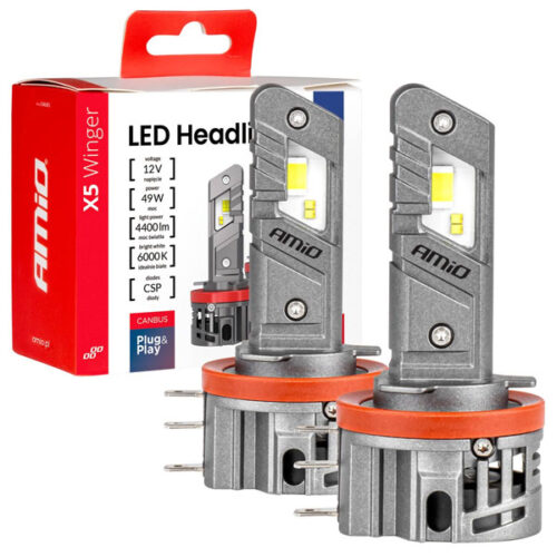 Lâmpadas LED H15 6000K 12V Amio – Pack Duo Blister