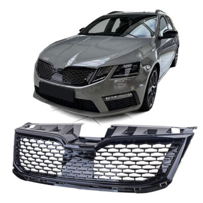 43393 Grelha Frontal Preta Brilhante Skoda Octavia 5E